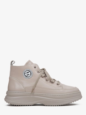 Estro Sneakers hoog '09-2449' in Beige: voorkant