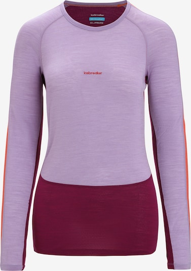 Sportiniai marškinėliai '125 ZoneKnit' iš ICEBREAKER, spalva – uogų spalva / šviesiai violetinė / oranžinė / raudona, Prekių apžvalga
