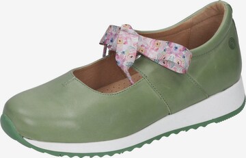 DR. BRINKMANN Classic Flats in Green: front