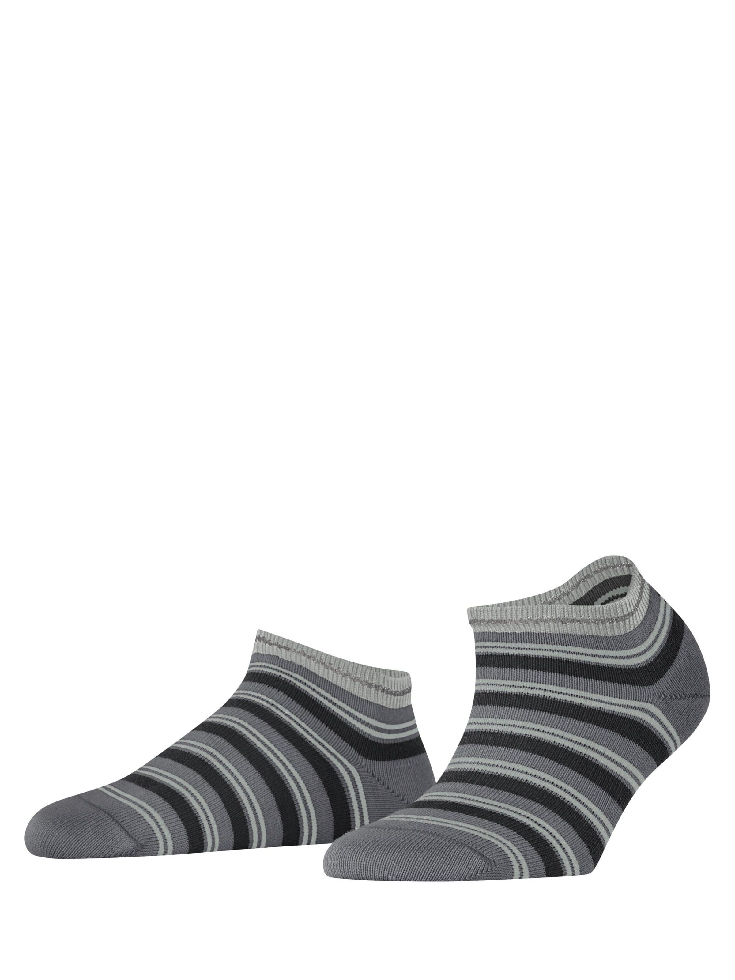 FALKE Ankle Socks 'Smart Stripe' in Black: front