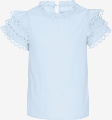 Camicia da donna di faina in blu: frontale
