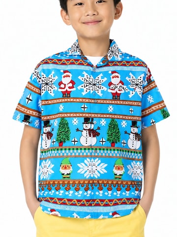 Regular fit Camicia 'Christmas Rows' di King Kameha in blu