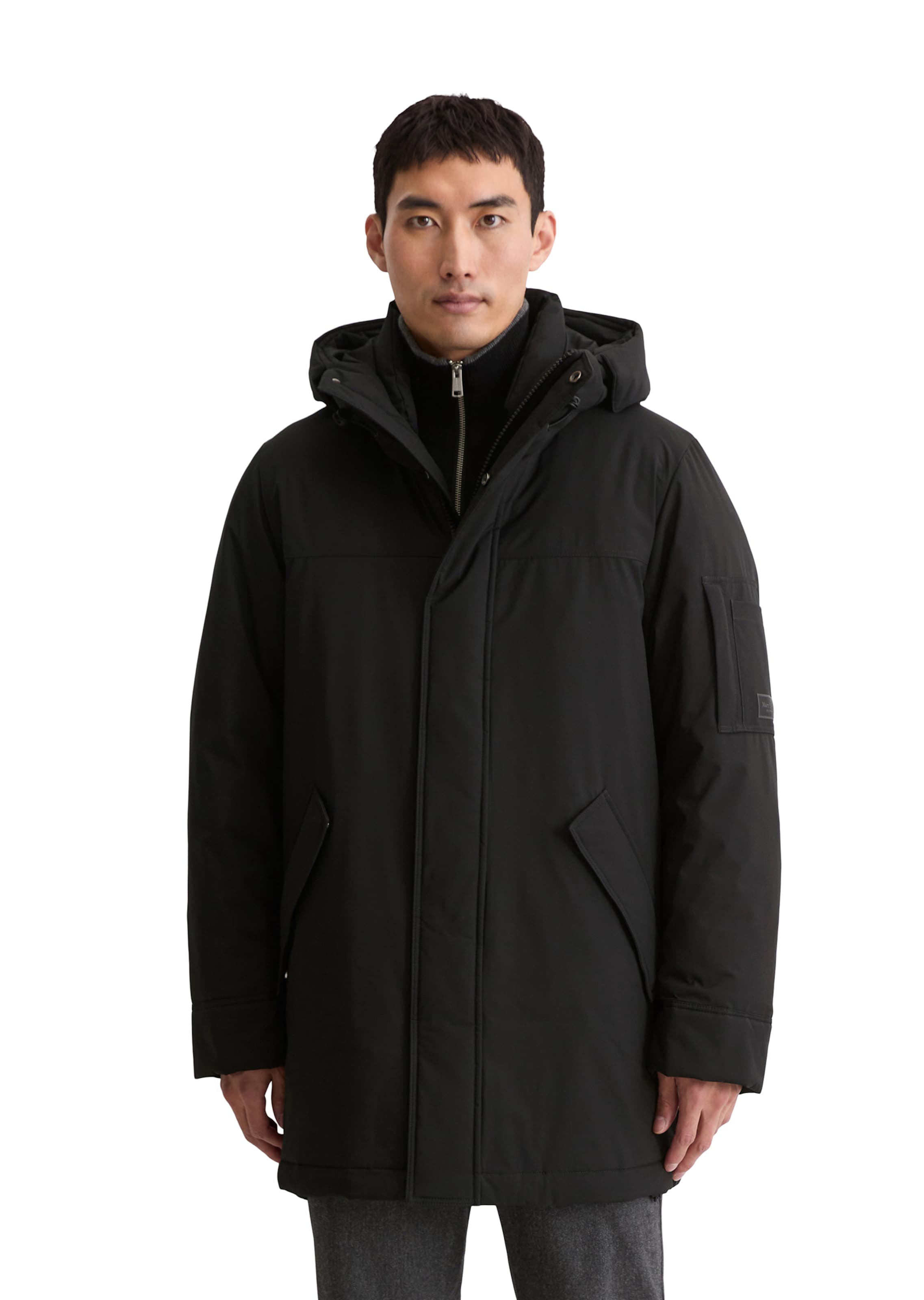 Marc O'Polo Winterparka in Zwart: voorkant