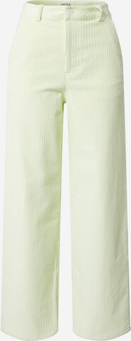 EDITED Wide leg Broek 'Jenny' in Groen: voorkant