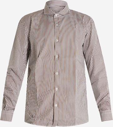 Coupe regular Chemise SSEINSE en marron : devant