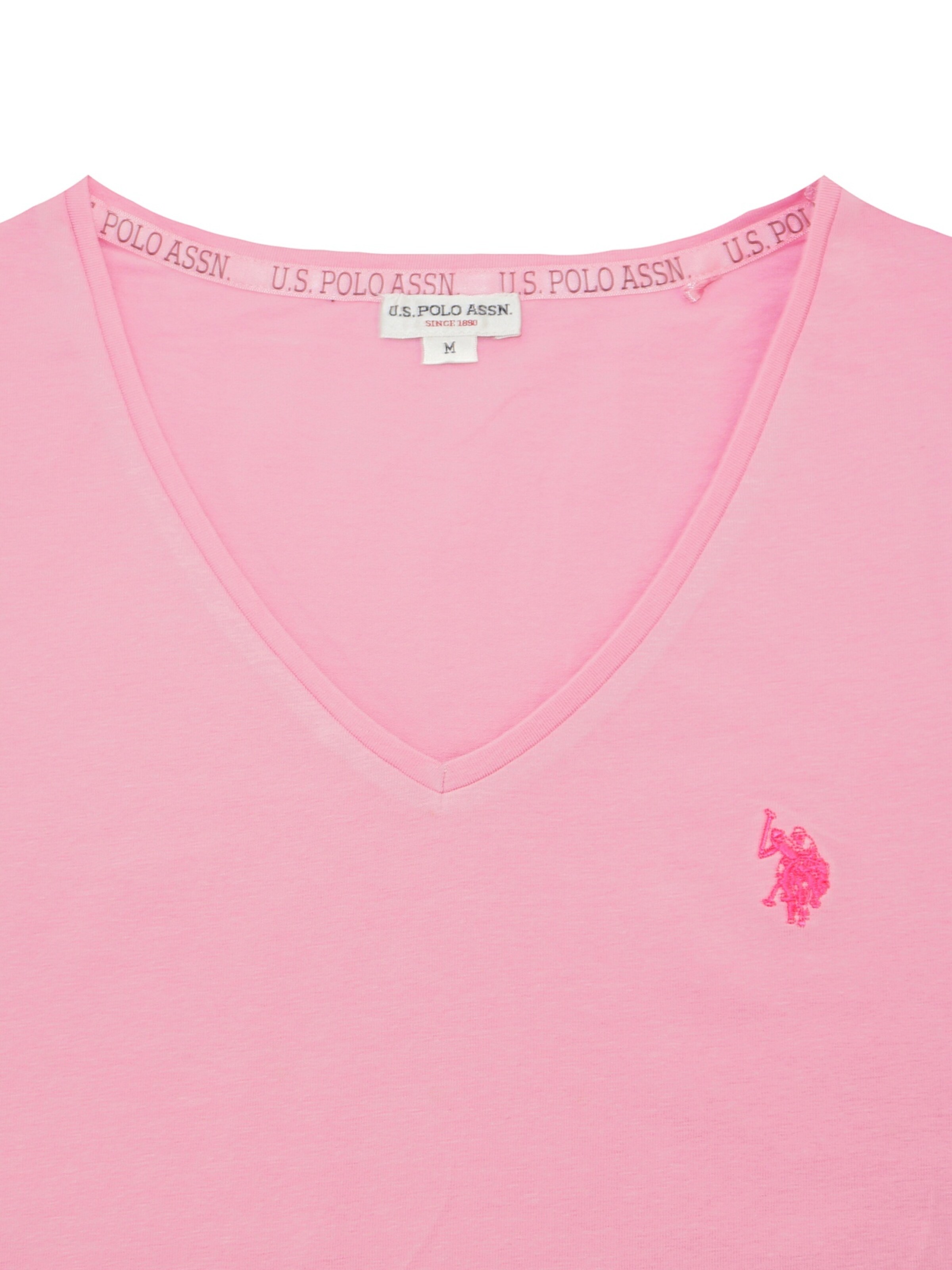 T-shirt 'V-Neck' U.S. POLO ASSN. en rose
