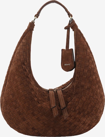 ABRO Schultertasche 'NAN' in Braun: Vorderseite