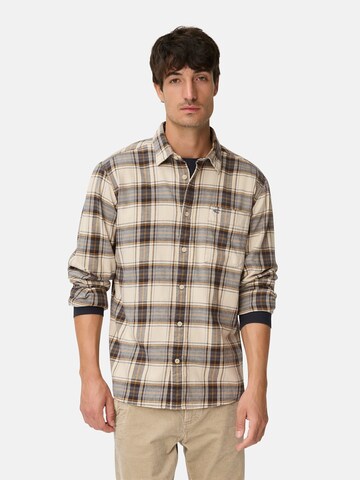 CAMEL ACTIVE Regular Fit fleXXXactive® Langarmhemd aus leichtem Flanell in Beige: Vorderseite