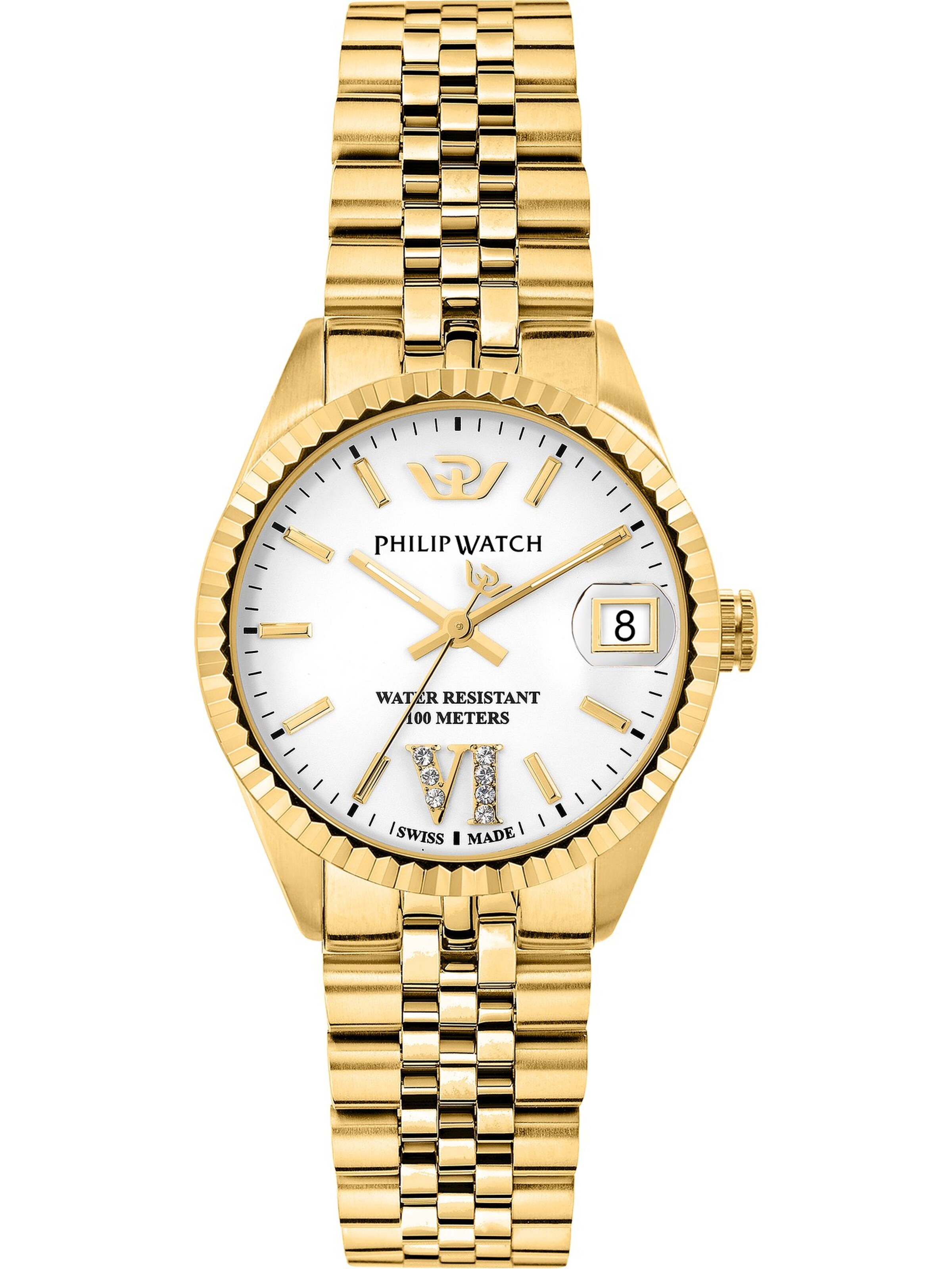 Philip Watch Analoguhr in Gold: Vorderseite