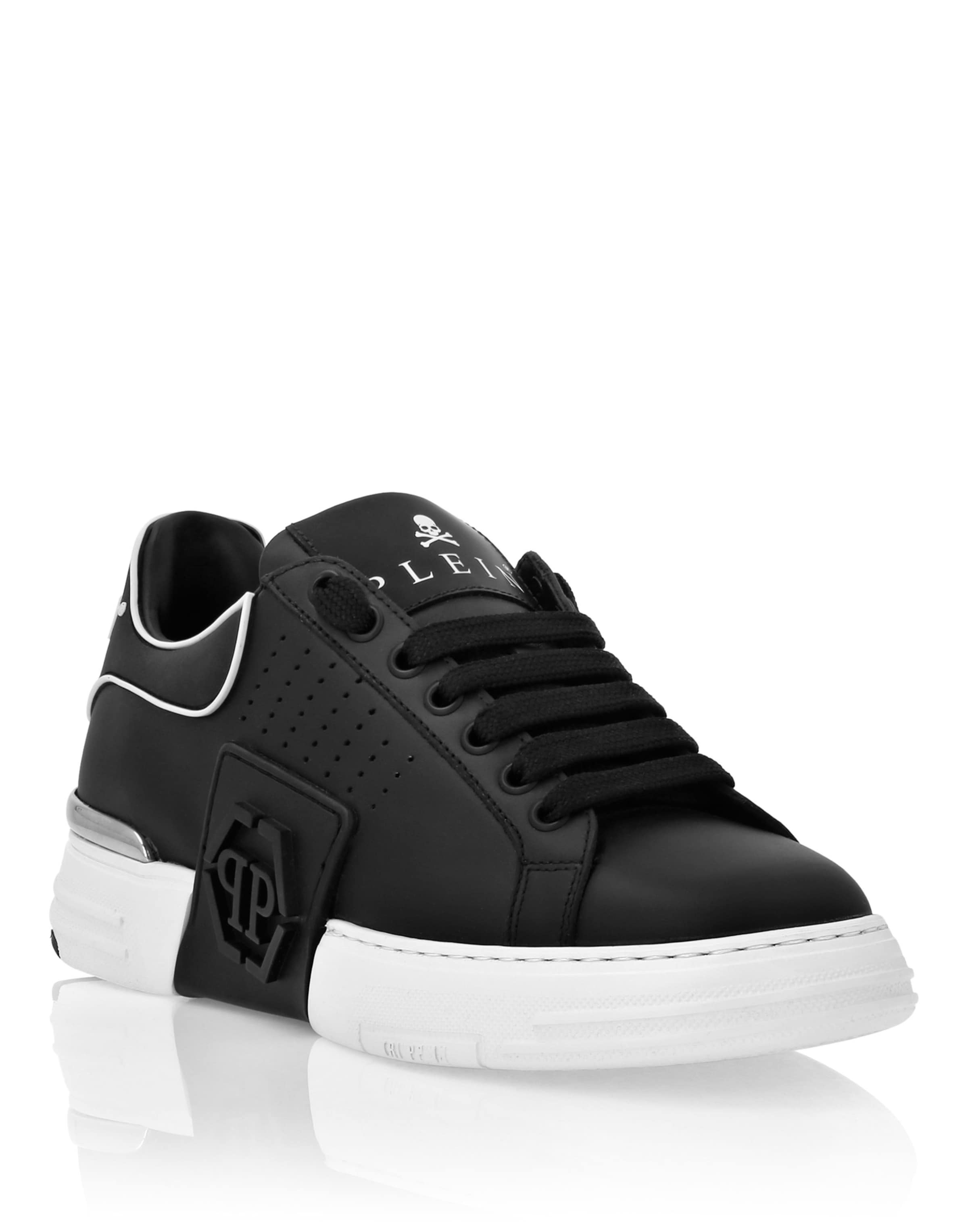 Philipp Plein Platform trainers 'Hexagon' in Black: front