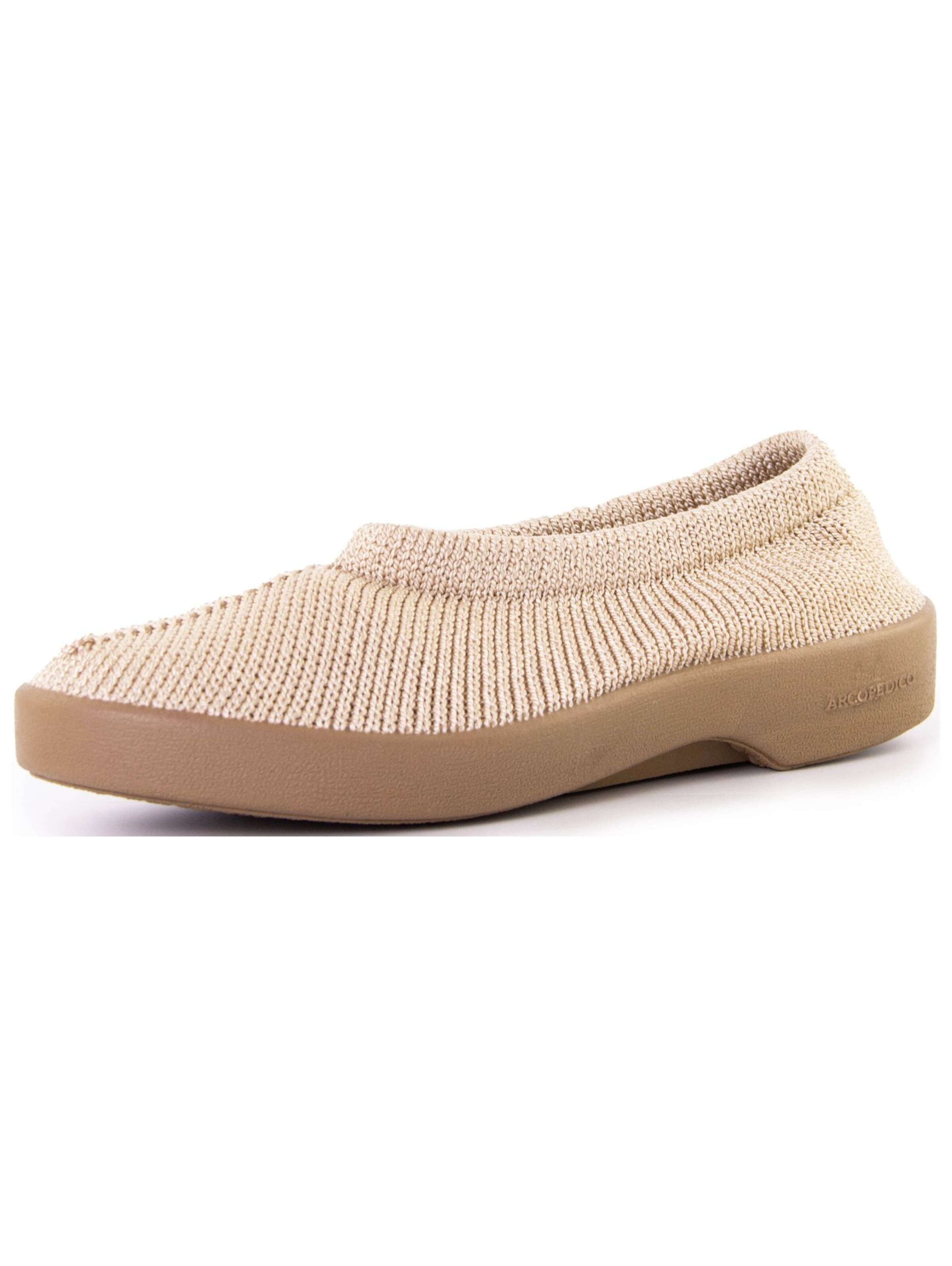 Arcopedico Instappers in Beige: voorkant