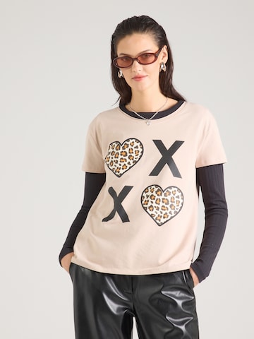 miss goodlife - Camisa 'XO' em bege: frente