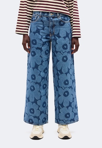 Marimekko Wide Leg Farkut värissä sininen: etupuoli