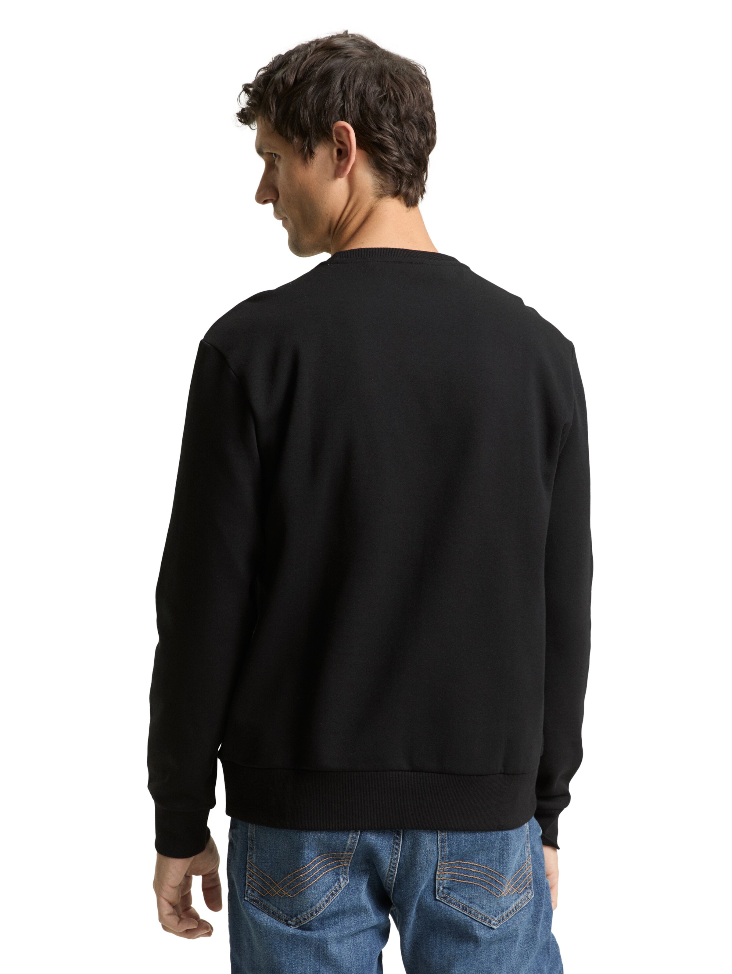 TOM TAILOR Sweatshirt in Black