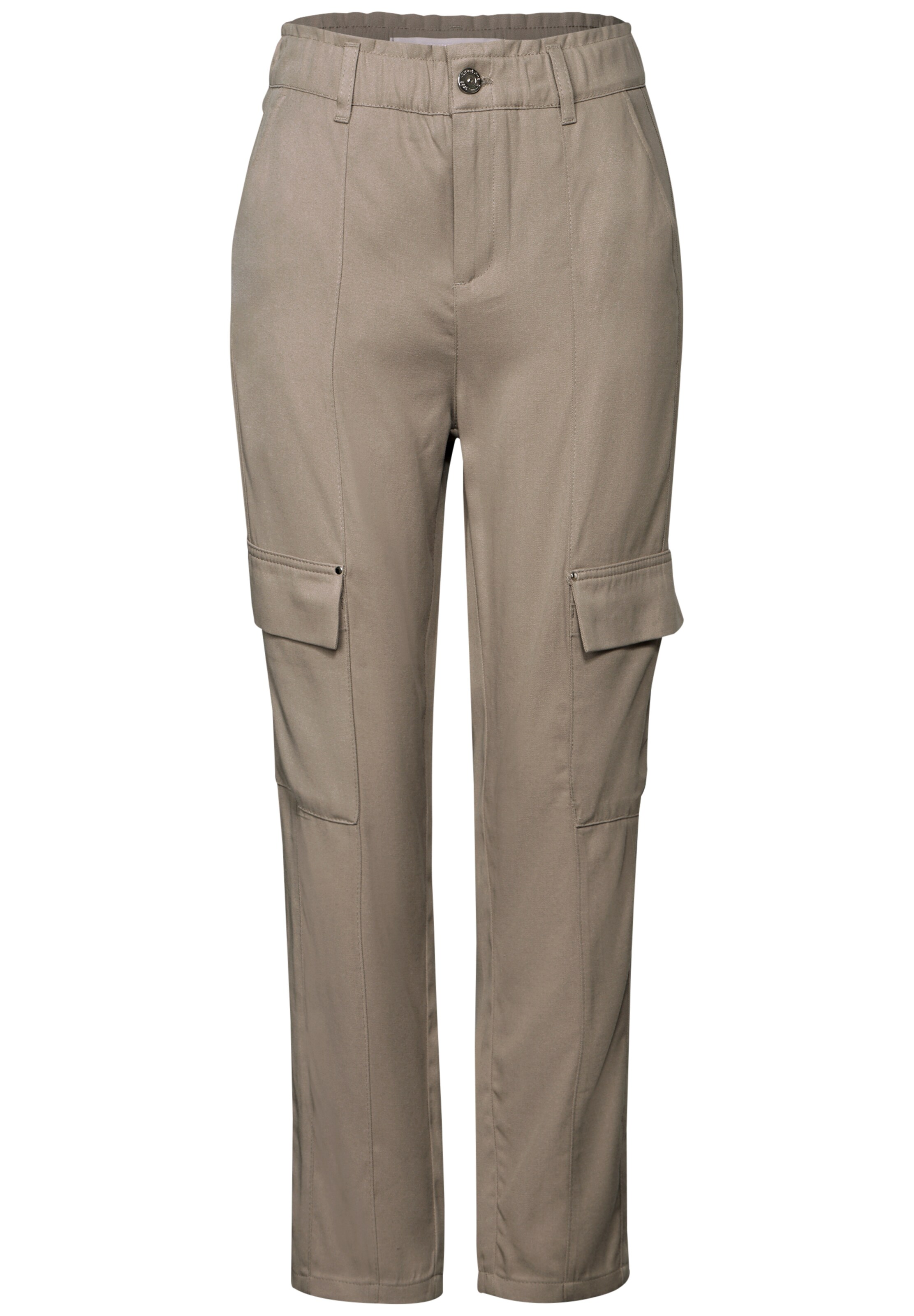 STREET ONE Tapered Hose in Grau: Vorderseite