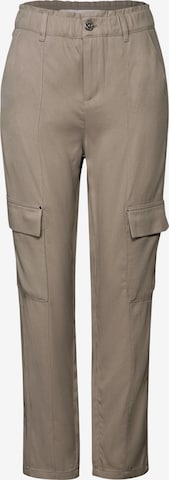 STREET ONE Tapered Cargo Pants in Grey: front