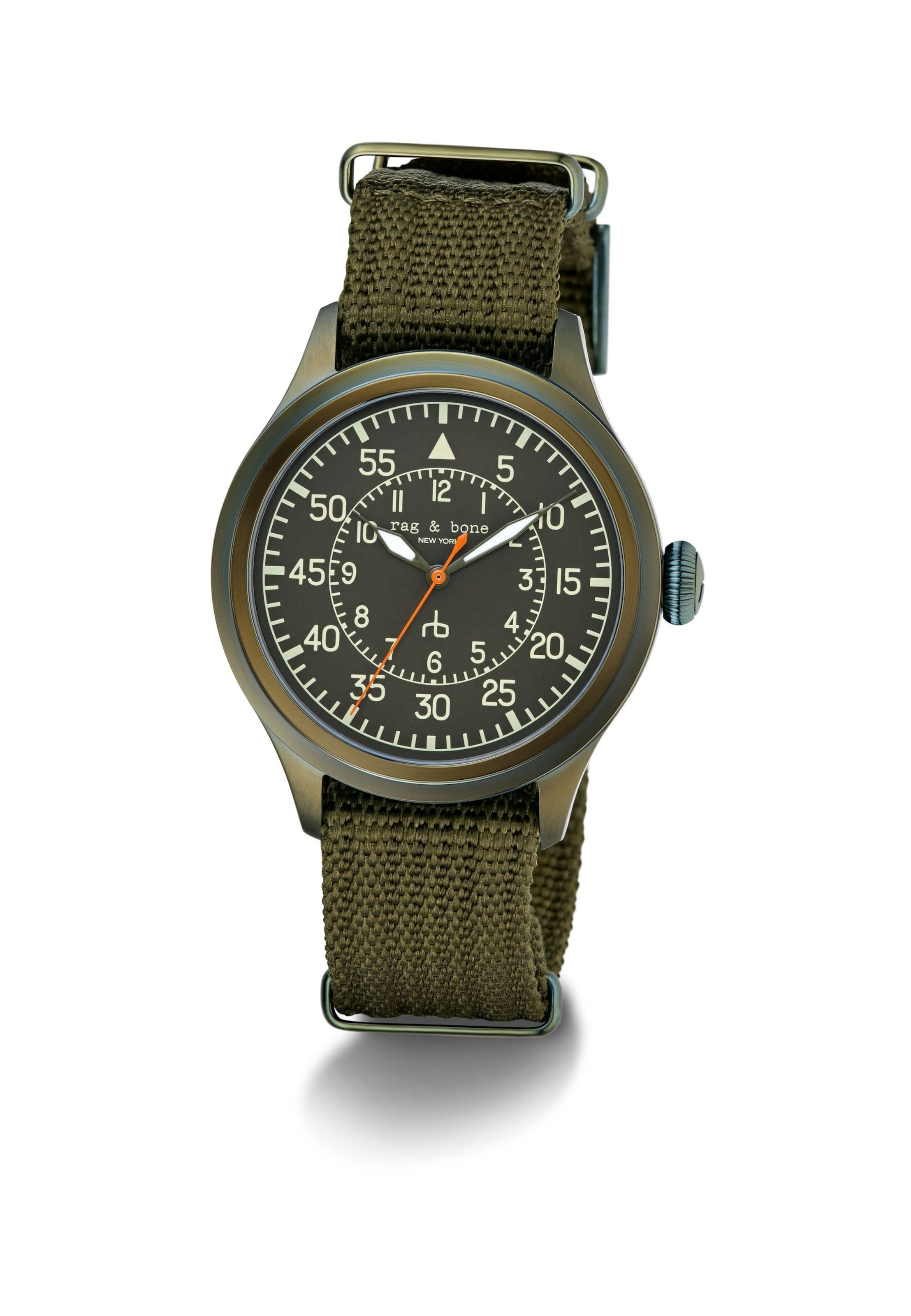 rag & bone Analoog horloge 'Archer' in Groen