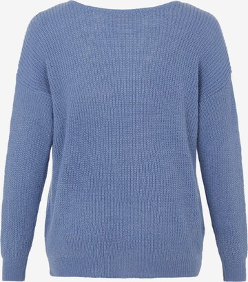 Vila Curve Sweater 'Glacy' in Blue