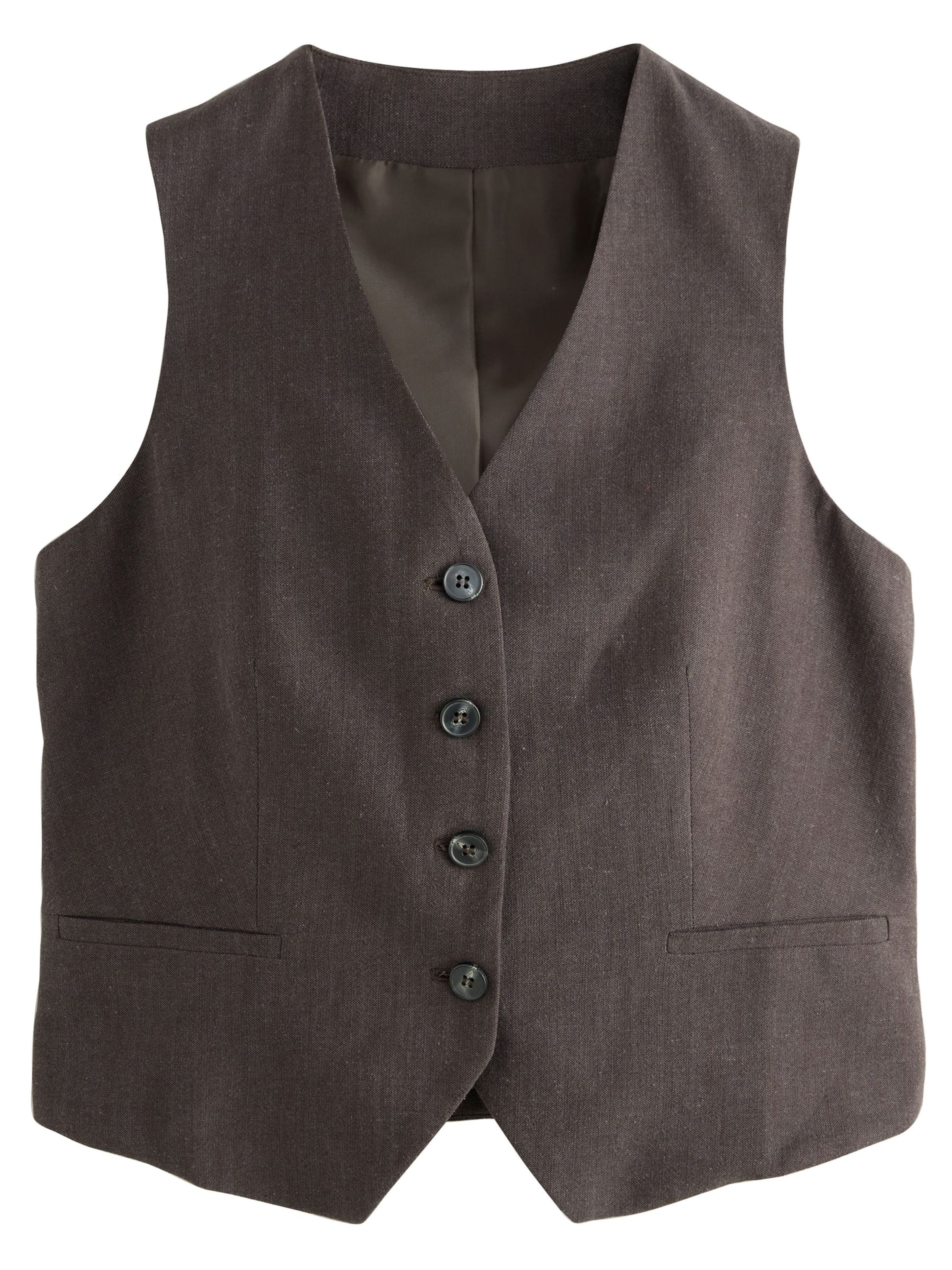 Kostiuminė liemenė iš Next, spalva – šokolado spalva, Prekių apžvalga