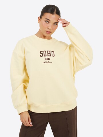 Sweat-shirt 'Soho' BRAVE SOUL en jaune : devant