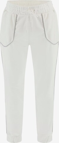 GUESS Regular Workout Pants in White: front