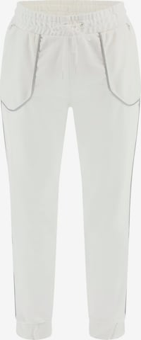 GUESS Regular Workout Pants in White: front