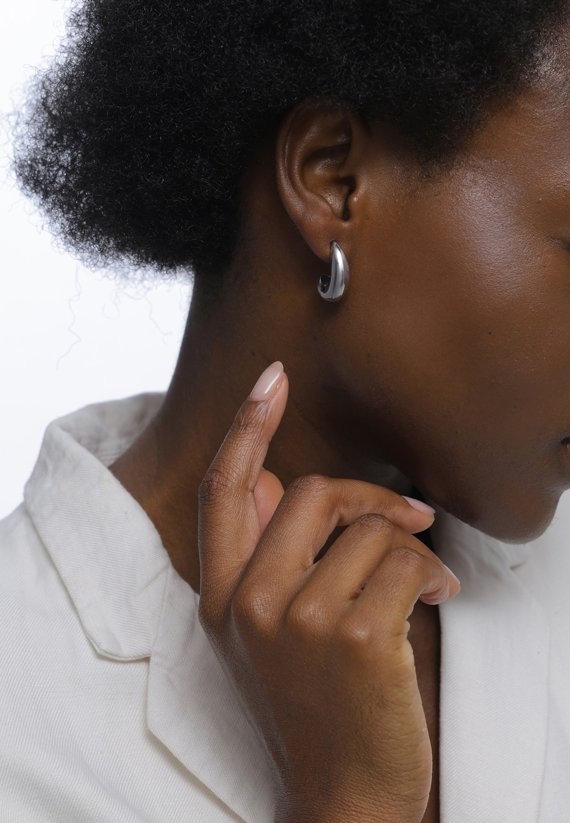 ELLI Náušnice - Strieborná: predná strana