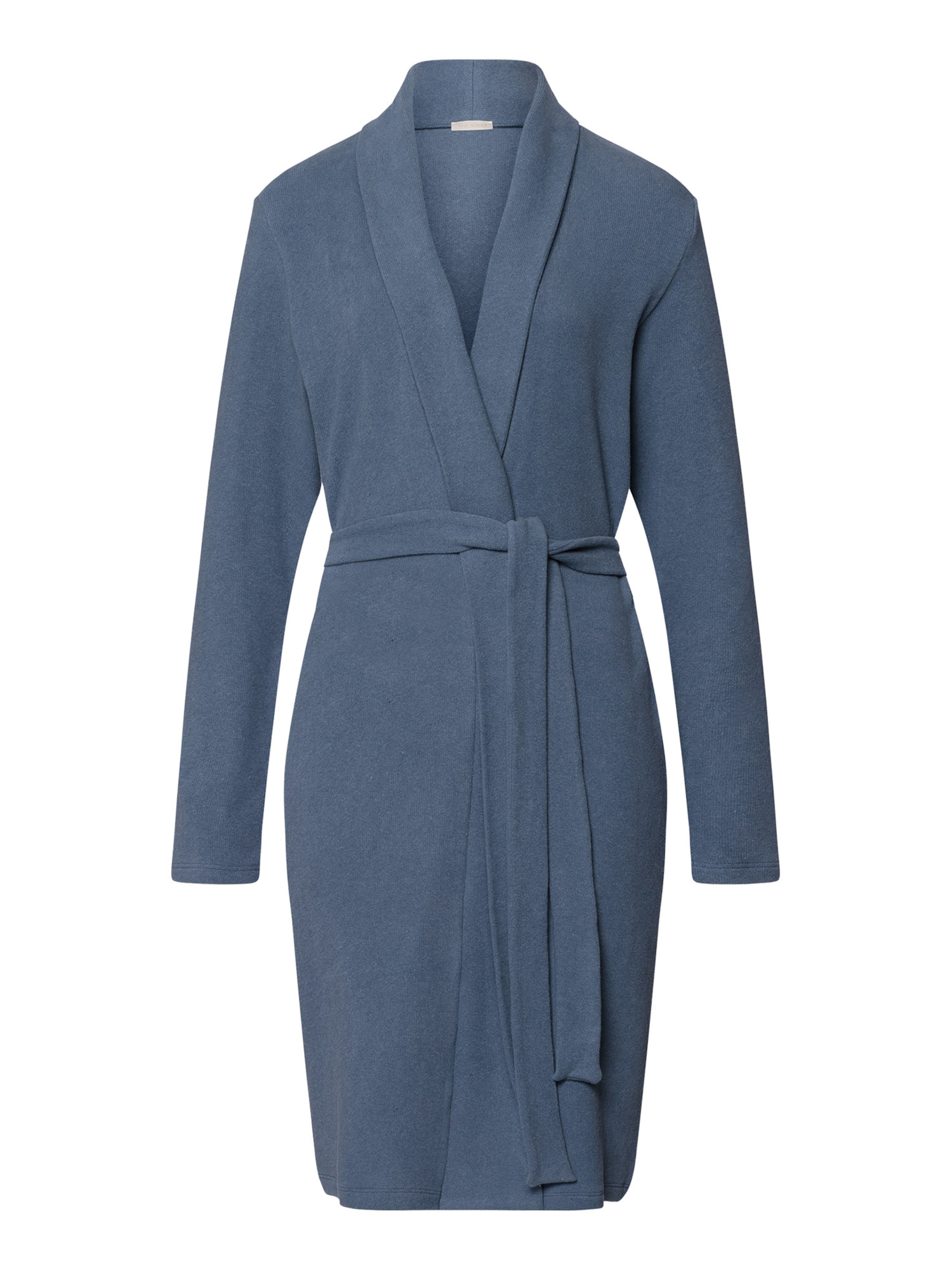 Hanro Badjas kort ' Easy Wear ' in Blauw: voorkant