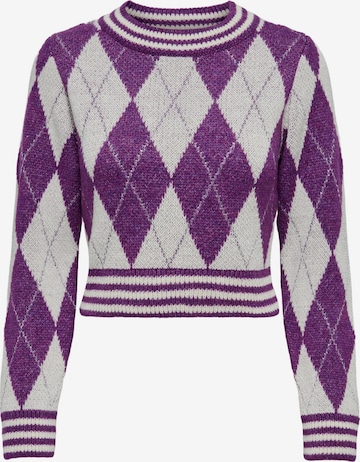 Pull-over 'MUSE' ONLY en violet : devant