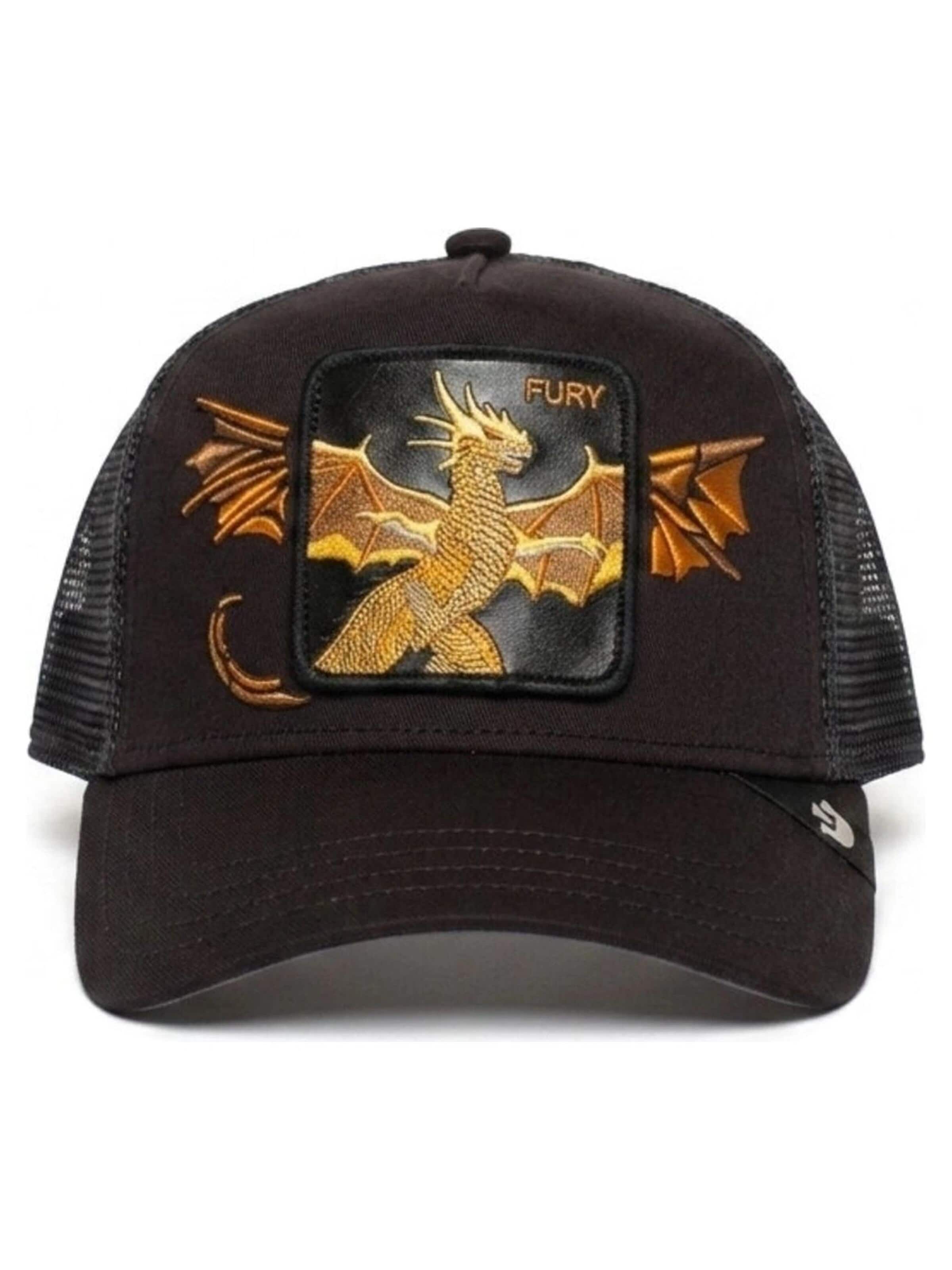 GOORIN Bros.Šilterica 'Gorra goorin bros negra dragon wings fury trucker cap' - crna boja: prednji dio