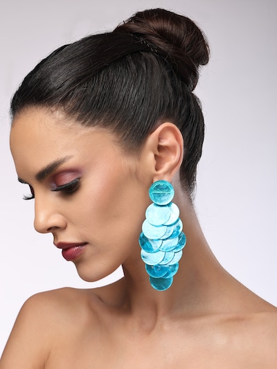 AVANT-GARDE PARIS Oorbellen 'Velmora' in One Size in de kleur Blauw, Productweergave