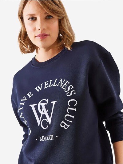 Bianco Lucci Sweatshirt in marine / weiß, Produktansicht