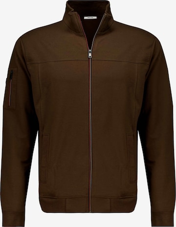 Deeluxe Sweatvest 'FLASH' in Bruin: voorkant