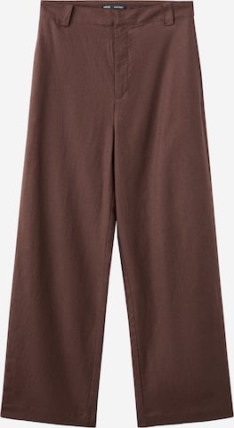 MANGOWide Leg/ Široke nogavice Hlače 'BARRIE' - smeđa boja: prednji dio