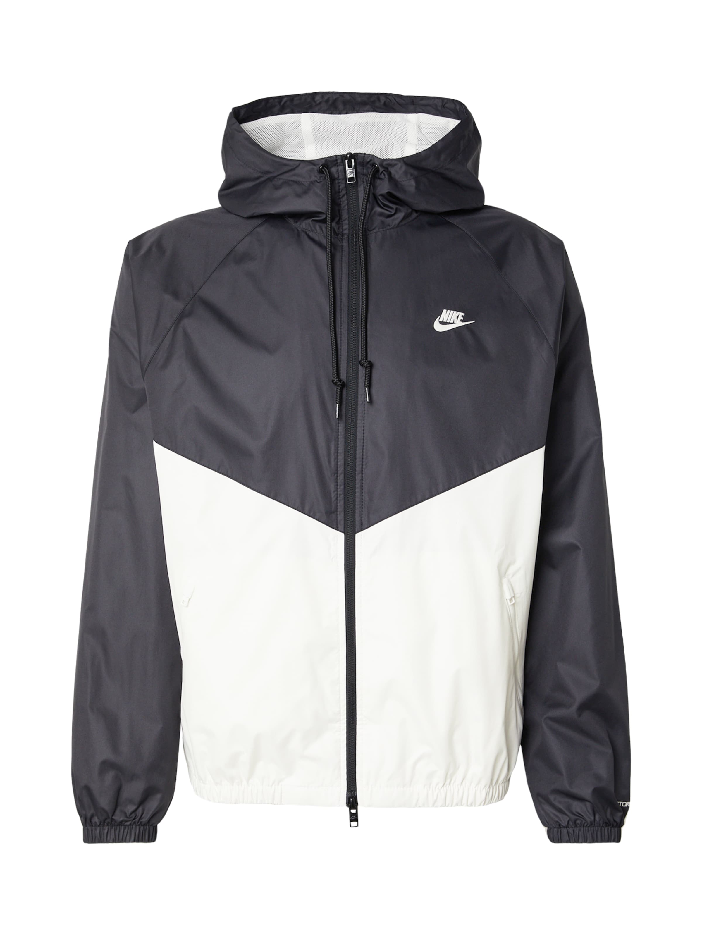 XS dydžio Demisezoninė striukė iš Nike Sportswear, spalva – juoda / balta, Prekių apžvalga