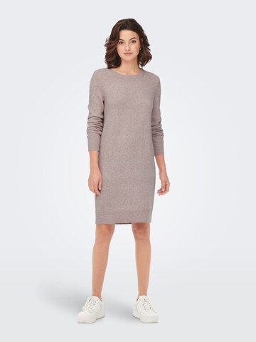 ONLY Knitted dress in Pink: front