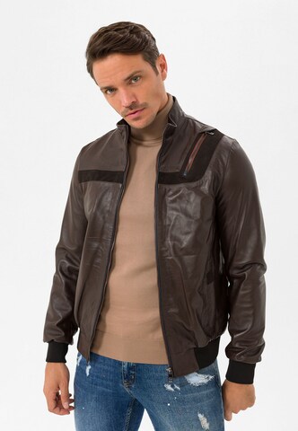 Veste mi-saison Jimmy Sanders en marron : devant