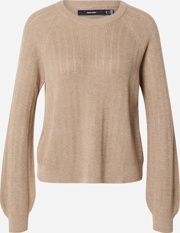 VERO MODA Trui 'NEW LEXSUN' in Bruin: voorkant
