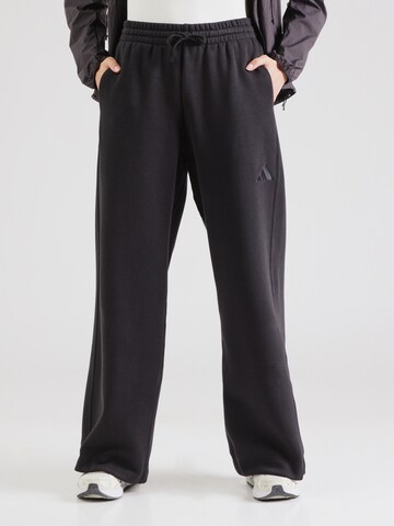Wide leg Pantaloni sport 'ALL SZN' de la ADIDAS SPORTSWEAR pe negru: față