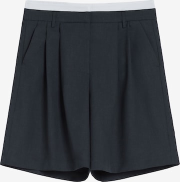 Bershka Zvonové kalhoty Kalhoty se sklady v pase – šedá: přední strana