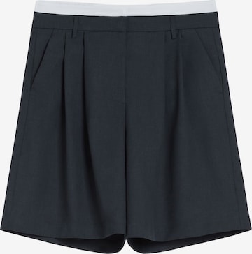 Bershka Wide Leg Shorts in Grau: predná strana