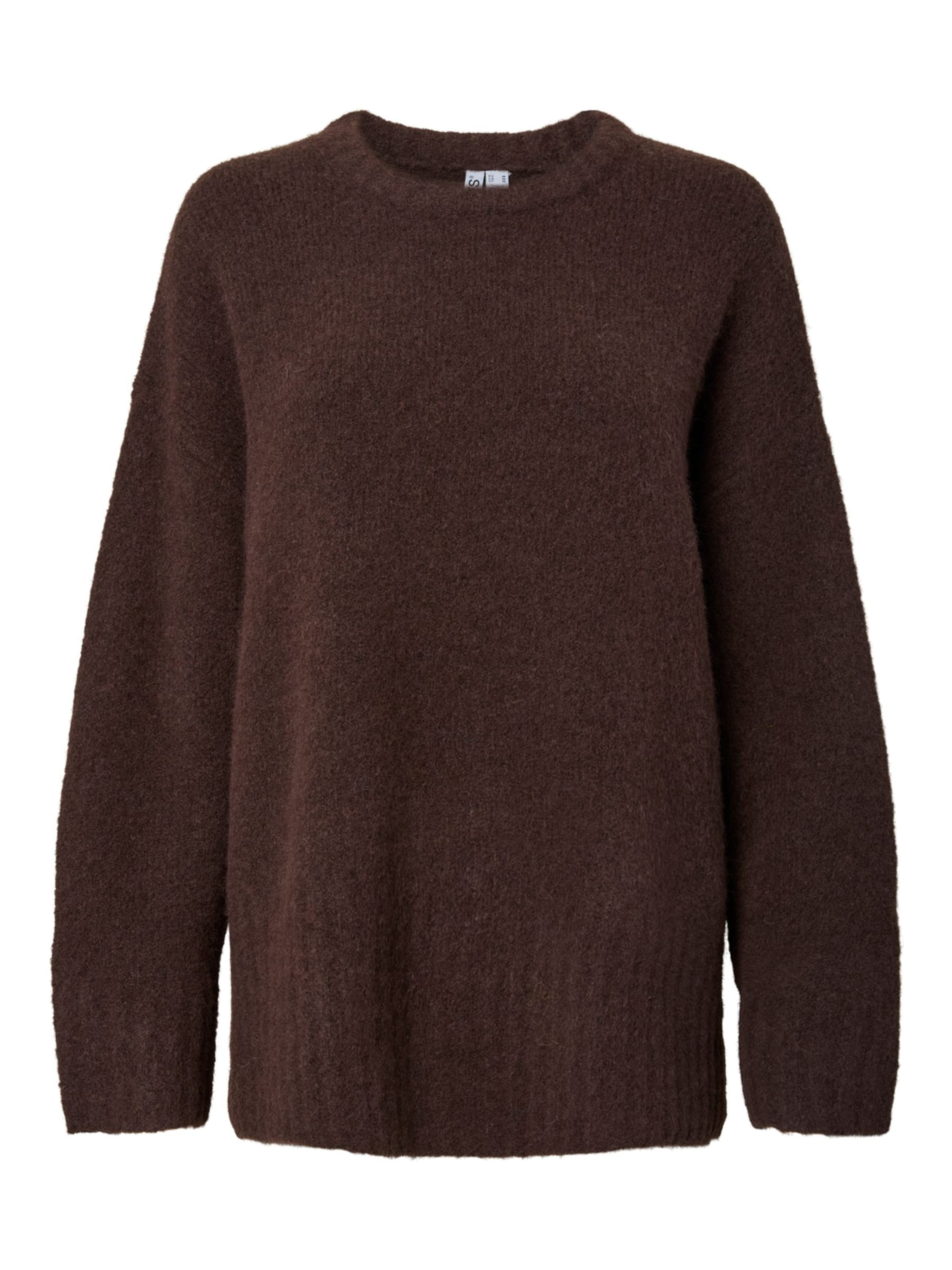 PIECES Sweater 'PCTina' in Brown: front