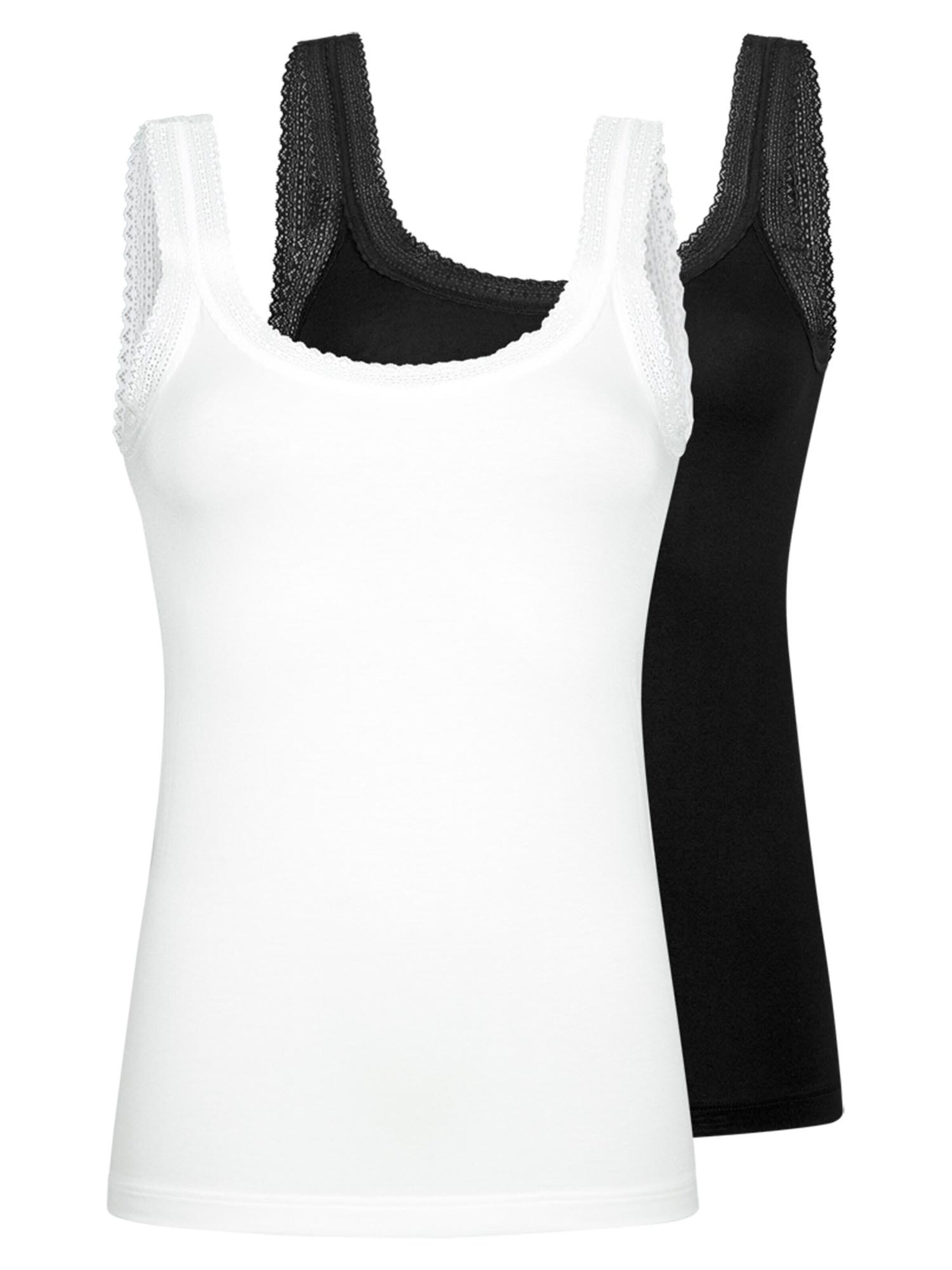 Mey Unterhemd 'Modal Lace'‌‌‌‌‌‌‌‌ in Schwarz: Vorderseite