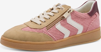 MARCO TOZZI Nízke tenisky - farba ťavej srsti / pitaya / vínovo červená / biela, Produkt