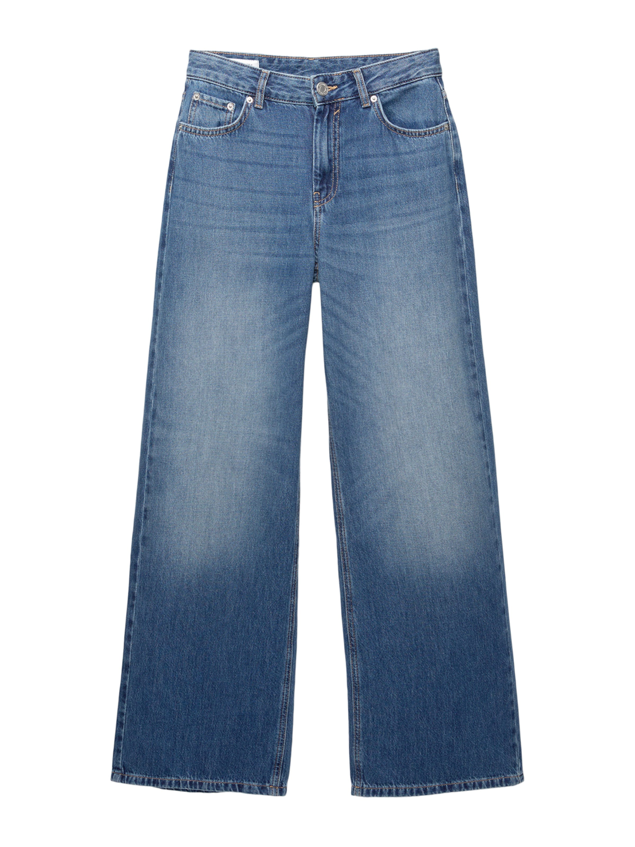 Pull&Bear Loosefit Jeans in Blau: Vorderseite