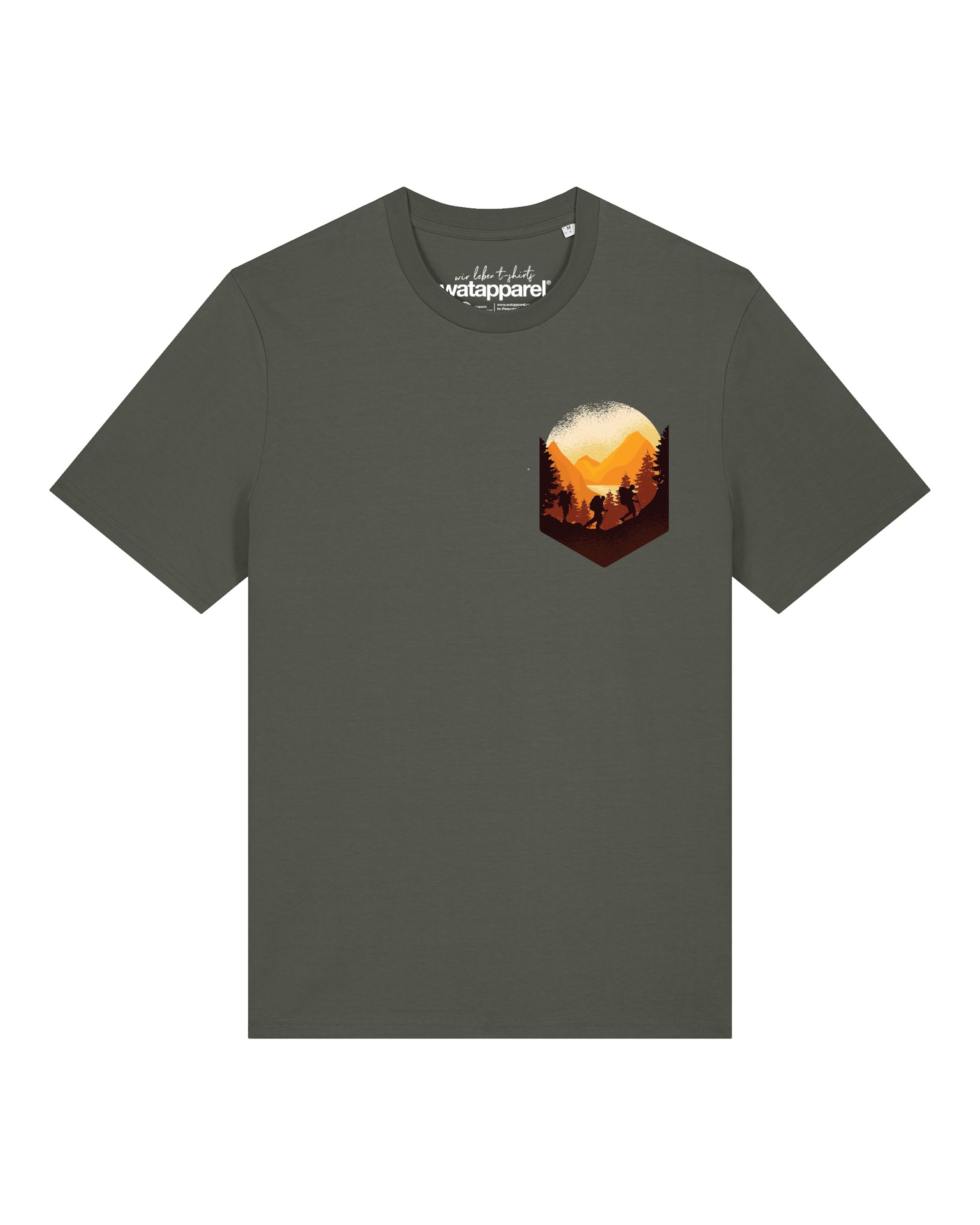 T-Shirt 'Hiking In The Mountains' Watapparel en vert : devant