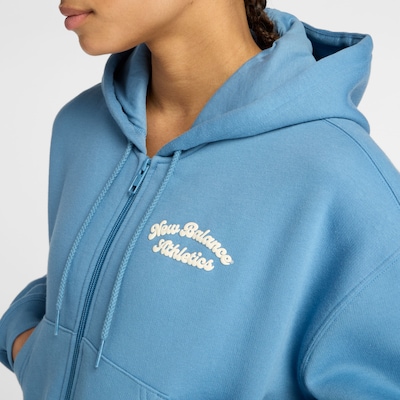 new balance Zip-Up Hoodie 'Heritage' in Light blue / White, Item view