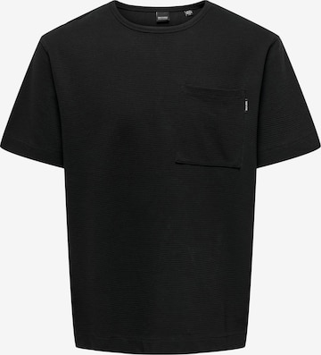 Only & Sons Shirt 'ANOS' in Black: front