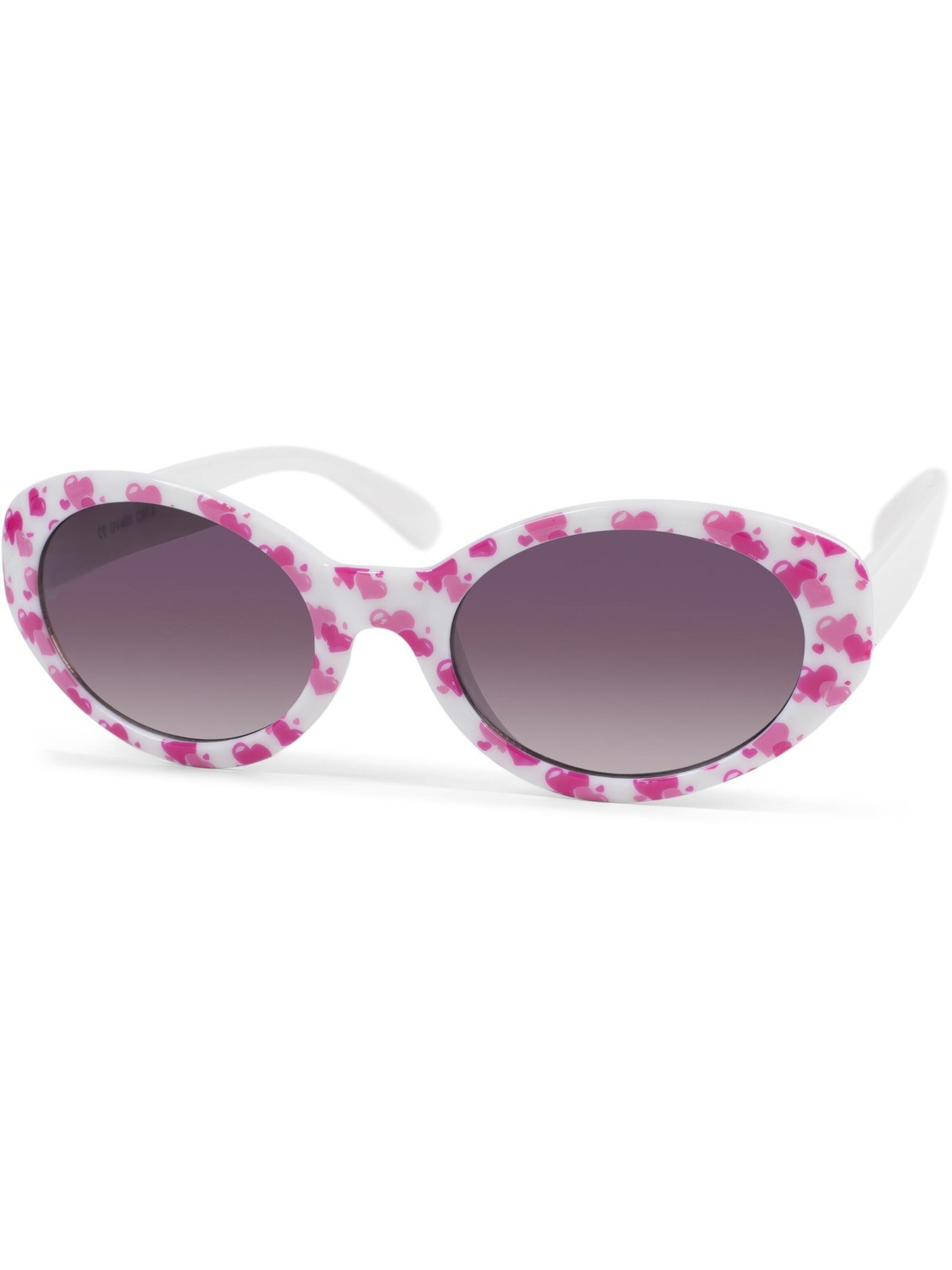 styleBREAKER Sunglasses 'Kinder Sonnenbrille mit Herzchen, Mädchen' in White: front