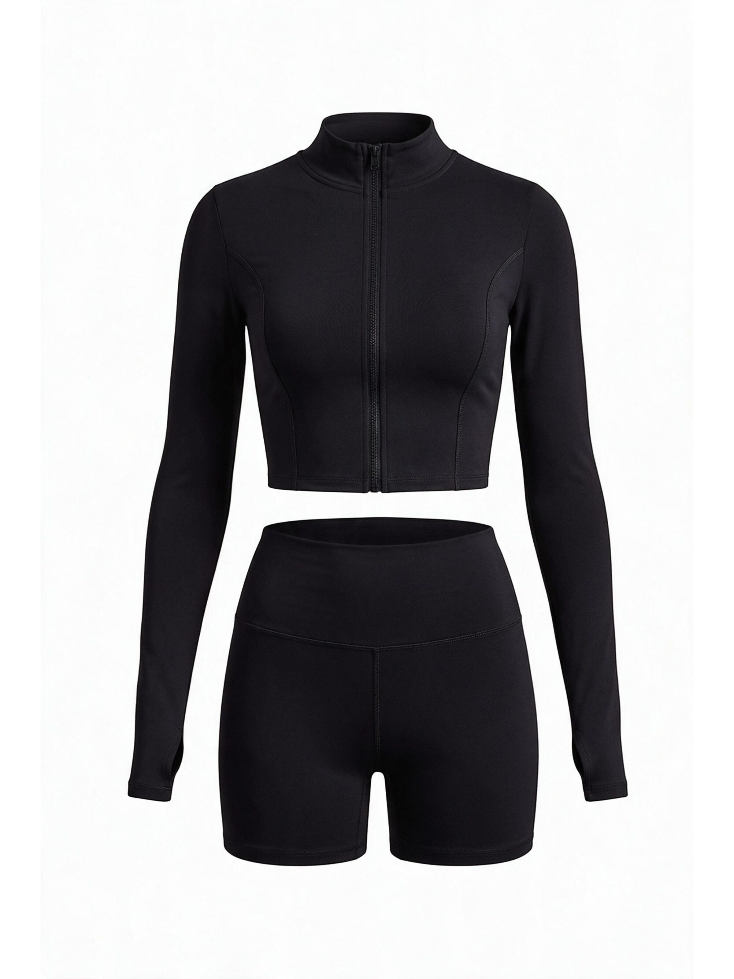 FemmeTone Sportanzug 'Larissa'‌‌‌‌‌‌ in Schwarz: Vorderseite